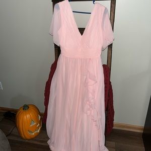 ohm dusty pink bridesmaid dress